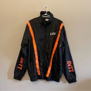 Vintage Lug Black and Orange Windbreaker Jacket